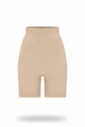 Beige High Waist Sculpting Shorts