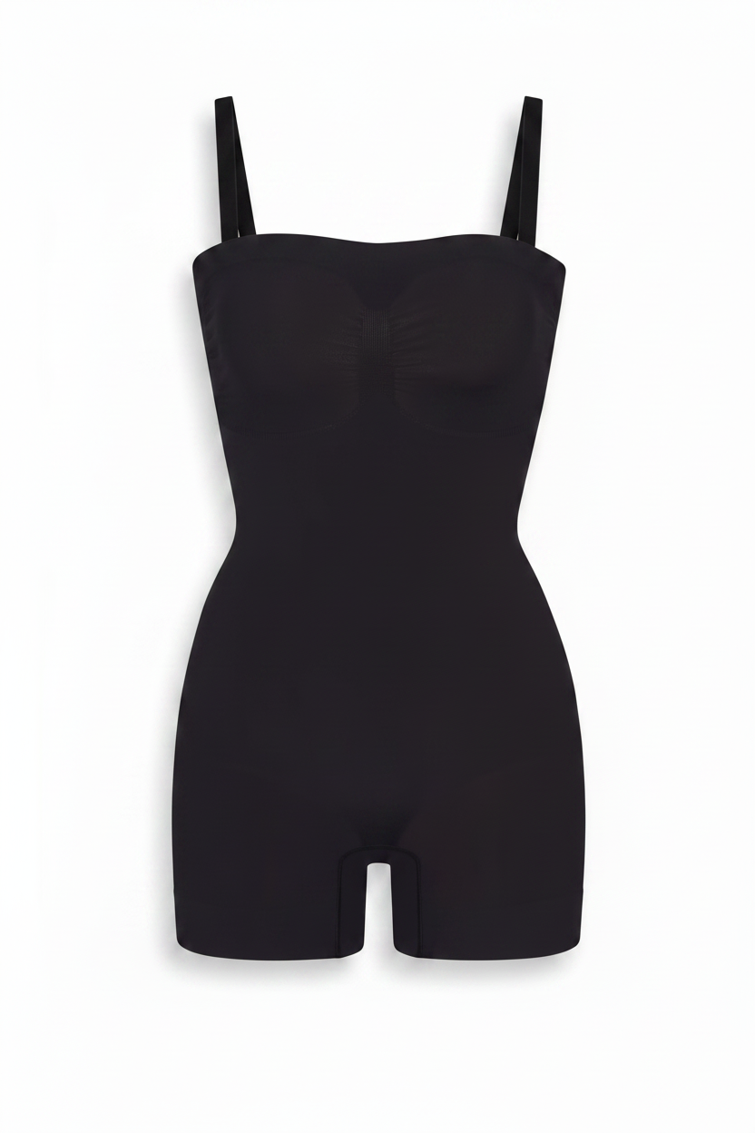 Black Bodysuit with Bra Straps