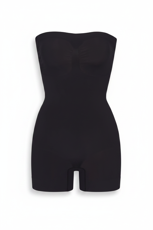 Black Strapless Bodysuit Romper
