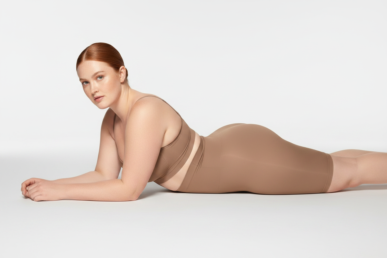 Modal Berbaring Meniarap — Shapewear Editorial