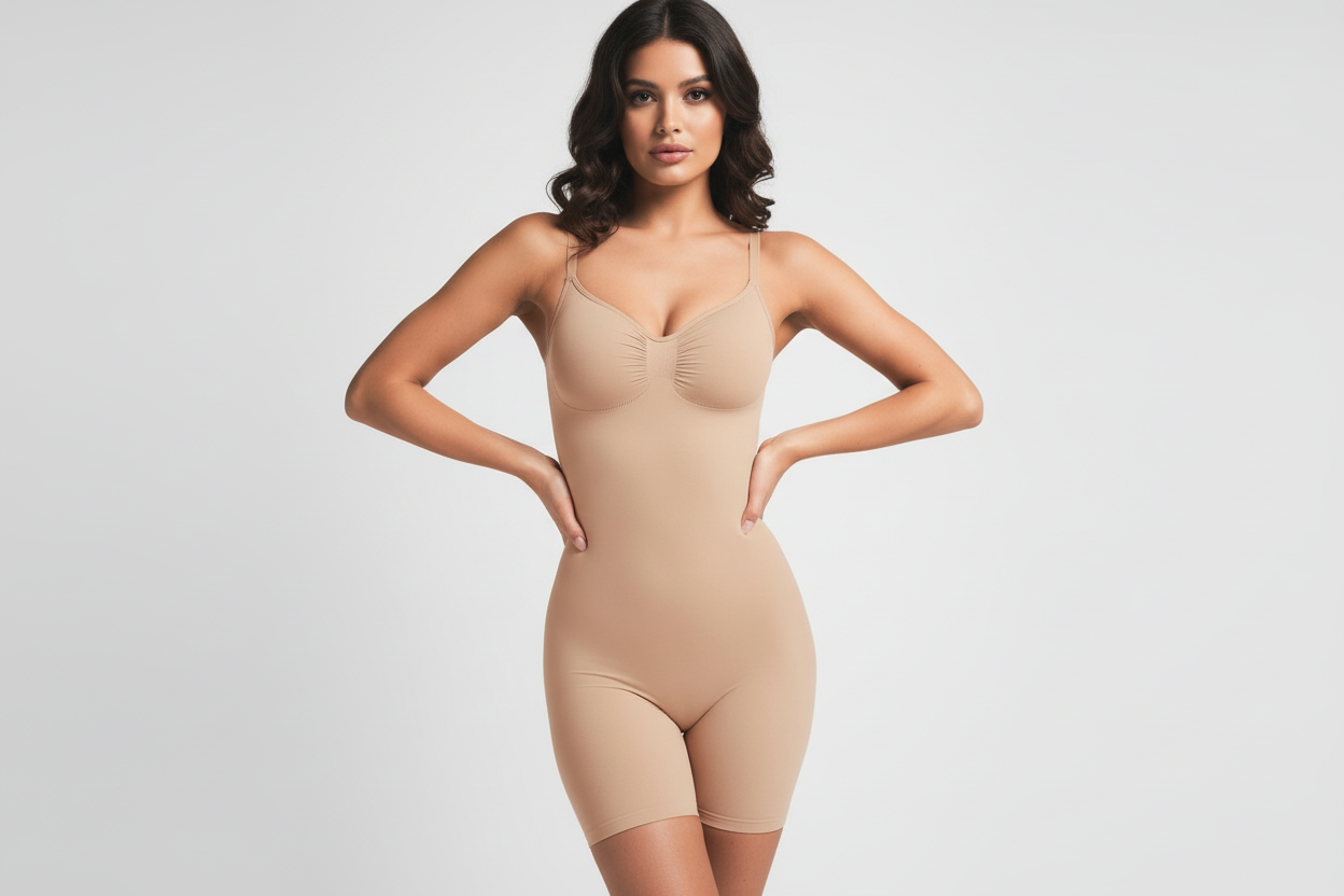 Shapewear product photo with different model